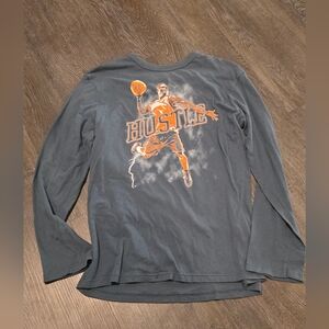 The Children's Place Gray and Orange Long Sleeve Tee